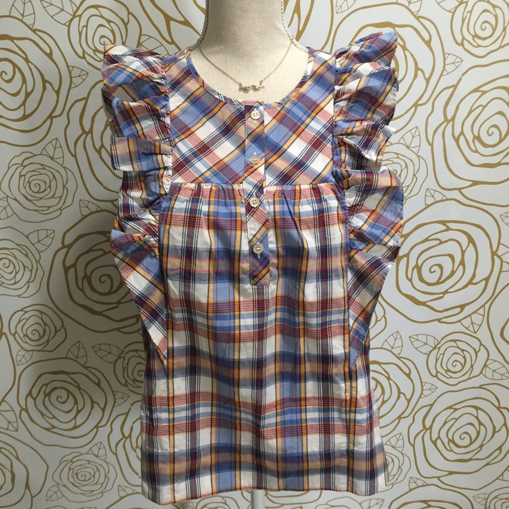 J.Crew plaid sleeveless